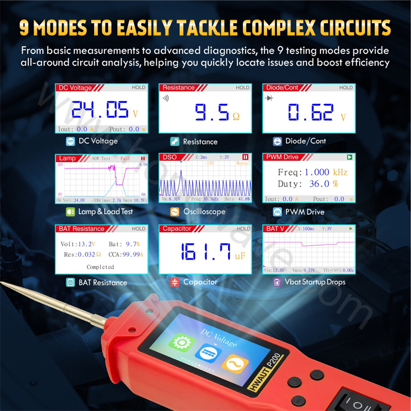 Power Tools In Automotive - P100 P200 Otomotiv Devre Test Cihazı