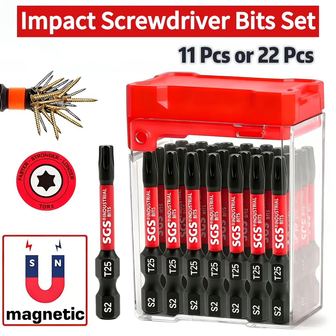 Power Tools In Automotive - 11/22 Parçalı T25 Torx Manyetik Tornavida