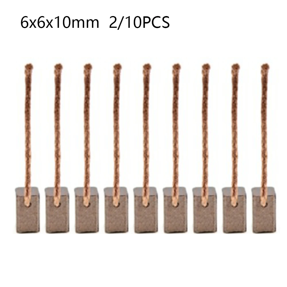 Power Tools In Automotive - 2 10 adet 6x6x10mm karbon fırça