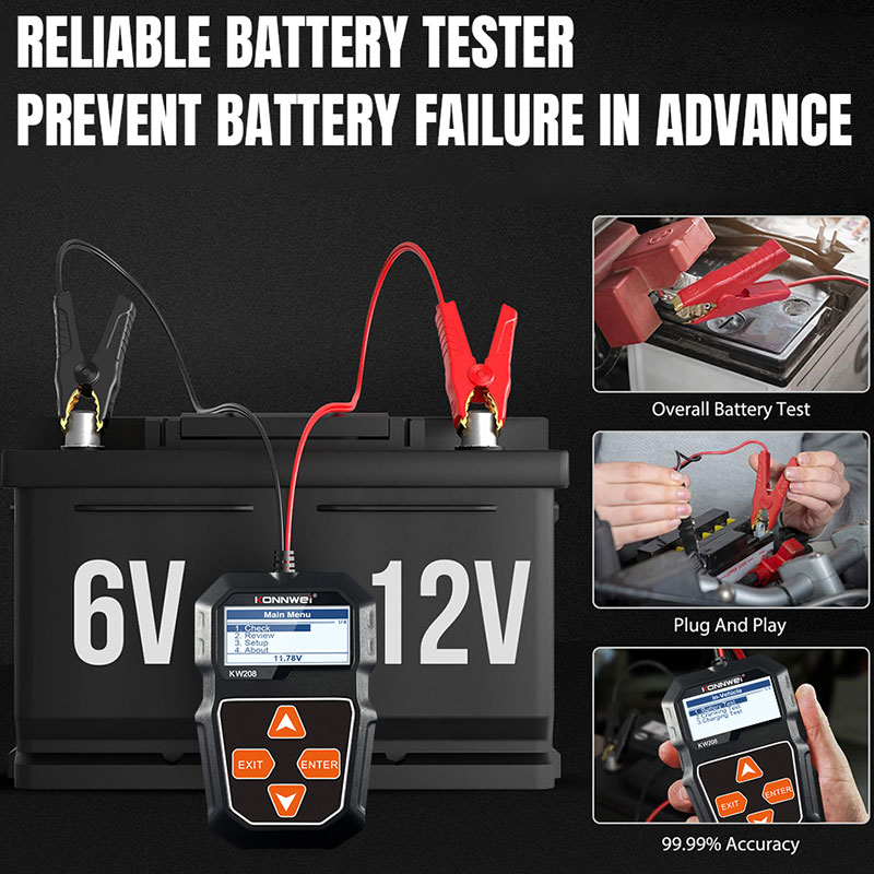 KONNWEI KW208 Araç Akü Test Ci - Power Tools English incelemesi ve fiyatı