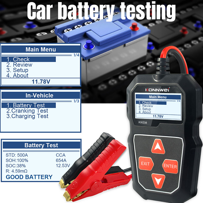 KONNWEI KW208 Araç Akü Test Ci - Power Tools English incelemesi ve fiyatı