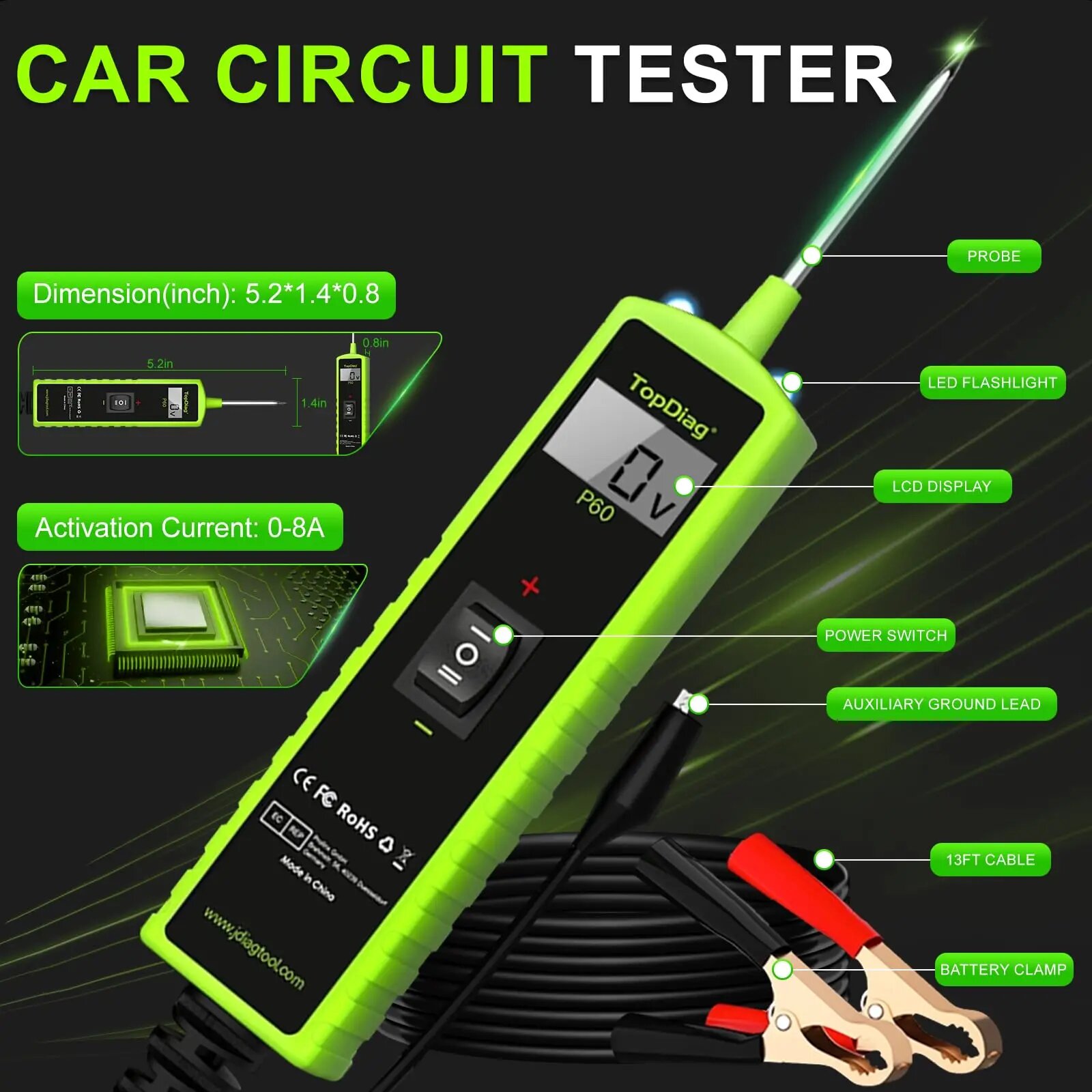 Jdiag P60 Otomotiv Güç Devresi - Power Tools In Automotive incelemesi ve fiyatı